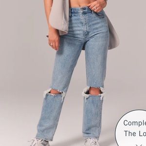 Abercrombie 90s Ultra High Rise Straight Leg Jeans